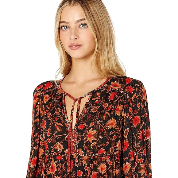 (NWT) Billabong Hearts Desire Floral Print Long Sleeve Mini Dress (Medium) - Picture 5 of 11